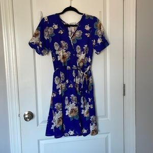 Blue floral dress